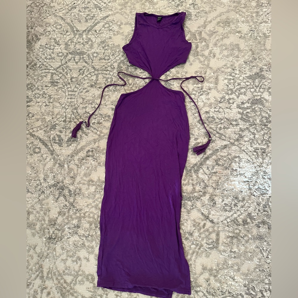 Purple cut out dress